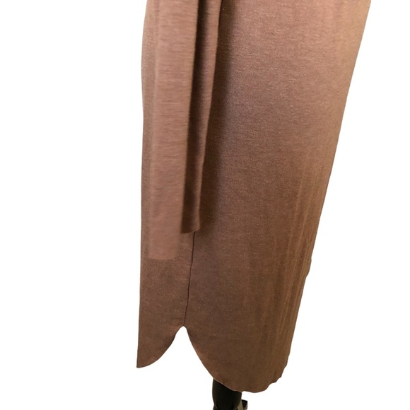 Kit and Ace Brown Mock-neck Long-Sleeve Wool-blend Sweater Dress - Picture 8 of 16